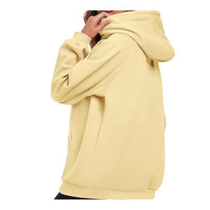 Jersey de lana de manga larga para mujer con capucha gruesa hecha en Pakistán, sudaderas deportivas de gimnasio de Color sólido para invierno - Product Image 6