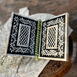 Art Deco Madre de perla Corán Soporte de libro con resina para decoración o regalos de Ramadán - Product Image 1