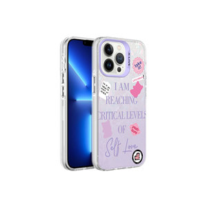 Coque de protection souple en TPU pour iPhone 13 Pro, série Netzy Marbello, motif marbre violet, emballée - Product Image 1