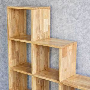 Estantería en Forma de Escalera KS68231, 120x25x120cm, Madera de Caucho, Tipo Vertical, Instalación para Sala de Estar u Oficina, Material Metálico - Product Image 5