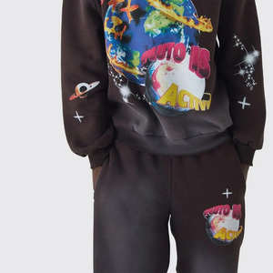 Sudadera con capucha térmica de gran tamaño para hombre de alta calidad con estampado de pantalla personalizado de algodón mezclado para la temporada de invierno - Product Image 3