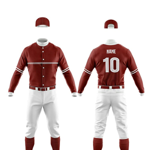 High Quality Adult Baseball Uniform Set Breathable 100% Polyester Customized Designs Fully Sublimation Printed 460g Fabric Made - Product Image 2