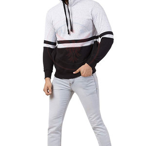 Nouveau design professionnel, sweat à capuche décontracté d'hiver avec poches, en coton mélangé, faible MOQ, pour hommes - Product Image 5