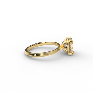 IGI Certified Round Cut Lab Grown Diamond Solitaire Engagement / Wedding <b>Ring</b> in 14K White / Rose & Yellow Gold - Product Image 2
