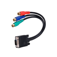 Câble vidéo VGA mâle 15 broches vers 3 RCA YPbPr, cordon RGB passif, longueur personnalisée 0,3 m, OEM ODM disponible