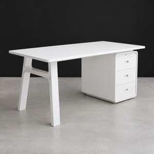 Wood Grain Surface Computer <b>Desk</b> Home Office Workstation Table <b>with</b> <b>Drawers</b> Storage - Product Image 1
