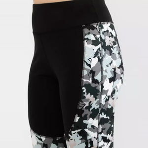 Mallas de compresión XL de cantidad a granel para mujer, pantalones de cintura media de Spandex sólido con etiqueta privada personalizada a la venta. - Product Image 3