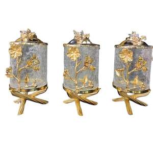 Ensemble de 3 bocaux de luxe de haute qualité, bocaux de rangement de qualité supérieure, forme cylindrique, livraison rapide pour les styles de contenants d'assaisonnements de qualité supérieure - Product Image 4