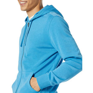 100% algodón mezclado logotipo personalizado estampado liso Vintage bordado en blanco Básico completo Zip up sudaderas sobre la cara sudaderas con capucha para hombre - Product Image 3