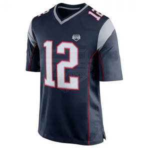 Nouvelle arrivée de vêtements de sport nom personnalisé imprimé 100% polyester tissu meilleur prix maillot de football américain - Product Image 2