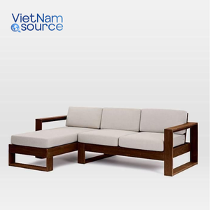 Canapé cadre en bois de haute qualité avec coussin-bois de qualité vietnamienne-matériau bois OEM-prix d'usine-design moderne - Product Image 4