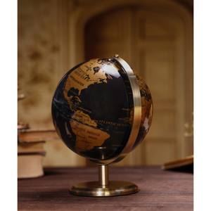 Elegant Black Gold Metal Mirror Rotatable Globe For Office And Home Decor World <b>Map</b> Collection World Gorgeous Education - Product Image 2