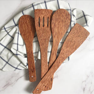 Outils de cuisine polyvalents et gadgets spatule à noix de coco spatules en bois de coco naturel pour la cuisson des aliments - Product Image 6
