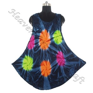 2025 femmes bohème cravate teinture robe multicolore vêtements de plage en gros bohème mode pour les filles - Product Image 1