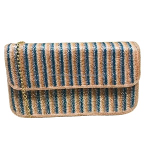 Bolso de mano de estilo étnico de lujo para mujer, bolso de mano bordado personalizado de cuero para trabajo, fiesta, boda, bolsos de noche, piedra - Product Image 1