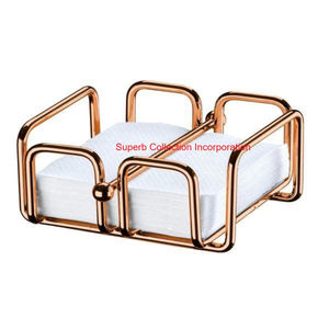 Modern Luxury Gold <b>Metal</b> Napkin Holder With <b>Weighted</b> Arm Elegant Design For Dining Table Kitchen And Hotel Decor - Product Image 4