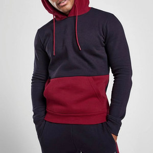 Chándal deportivo a prueba de viento con cremallera para hombre, conjunto de pantalones de chándal con capucha y cremallera completa de bloque de Color de gran tamaño, OEM personalizado - Product Image 6