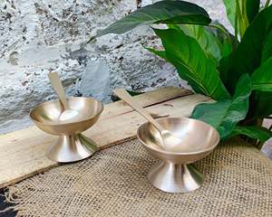 Cuenco para helado de acero inoxidable fabricado en la India, cuenco decorativo para mesa, cuenco para helado - Product Image 5