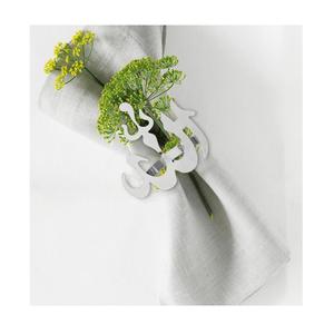 แหวนผ้าเช็ดปากโลหะเงินคุณภาพสูงแหวนผ้าเช็ดปากสำหรับตกแต่งโต๊ะอาหาร - Product Image 1