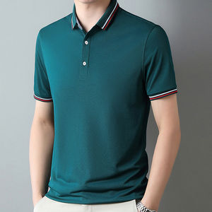 2025, venta al por mayor, polos para hombre, 100% tela de algodón, transpirable, antibolitas, polos para hombre, ropa informal de gran tamaño, impresión personalizada - Product Image 3