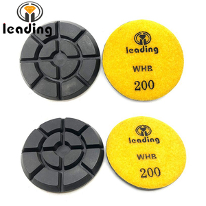 4 英寸 100x10mm 湿式金刚石垫片，用于去除划痕、研磨和抛光混凝土地板，台风型 - Product Image 6