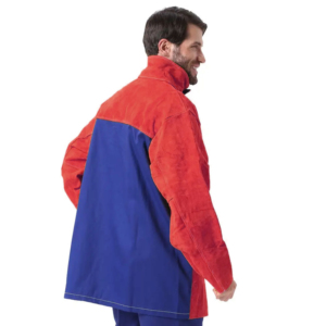 แจ็กเก็ตเชื่อมหนังวัวสำหรับงานเชื่อมและบดแจ็กเก็ตหนังแบบแยกส่วนกันไฟ - Product Image 5