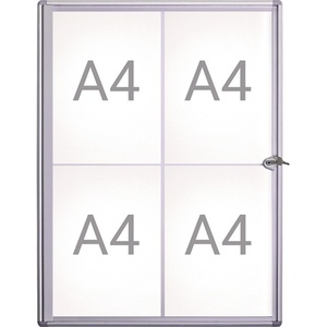 Exhibidor de Interior MAUL para 4 Tamaños A4, 490x651mm, Esquinas Biseladas, Diseño Elegante, Paneles de Exhibición de Calidad - Product Image 1