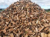 Leña de Roble, Fresno, Pino y Abedul de Primera Calidad, Seca en Horno, 18% de Humedad, Leña Dura Modelo DE para Calefacción