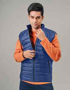 Chaqueta de chaleco acolchado sin mangas de moda para hombres Chaleco acolchado de alta calidad a prueba de viento para exteriores MOQ bajo - Product Image 6