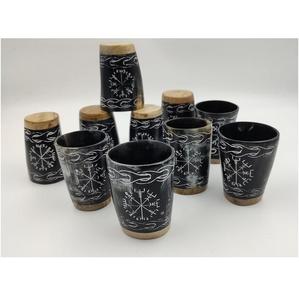 Horn Shot <b>Cup</b> Viking 3" inch With Hand Engraved Carved High Quality - Product Image 1