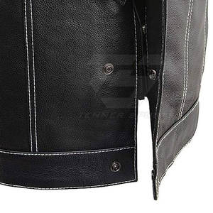 Chaleco de Cuero para Hombre con Cuello en V, Resistente al Viento, para Uso en Exteriores en Invierno, Hecho en Pakistán, Transpirable, a Bajo Precio - Product Image 6