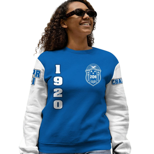 Sweat-shirt à col rond pour femme Zeta Phi Beta Sorority, bleu, 1920, lettre grecque brodée - Product Image 5
