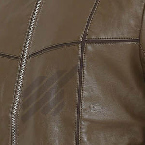 แจ็กเก็ตหนังผู้ชายกันลมและกันน้ำมีปกตั้ง - Product Image 6