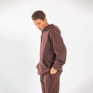 Pull à capuche en molleton 500 Gsm pour hommes, sweat à capuche en relief délavé, unisexe, épaule tombante pour l'hiver - Product Image 4