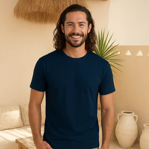 Ultifresh Casual Unisex <b>T</b>-<b>Shirt</b> 100% Cotton Anti-Stain Solid Breathable Silk Screen Printing Embroidered Custom Logo Woven - Product Image 5