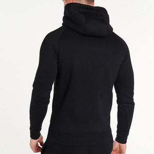 NEW Hot-selling slim fit drawstrings soft quick dry gym <b>black</b> <b>hoodies</b> for men - Product Image 3