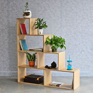 Étagère décorative style escalier 120x30x128cm en contreplaqué pour salon KTB68153 - Product Image 2