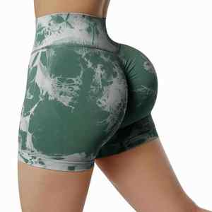 กางเกงขาสั้นสำหรับผู้หญิงกางเกงขาสั้นเอวยางยืดสำหรับยิมกางเกงรัดรูประบายอากาศพิมพ์ซับลิเมชันออกแบบได้ตามต้องการ - Product Image 5