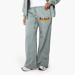 Vente en gros de l'article le plus vendu 100% coton 350 GSM pantalon de survêtement lourd pour femme tenue décontractée d'hiver pantalon confortable pour femme - Product Image 1