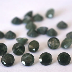 Agate mousse de qualité supérieure naturelle, 7 mm, ronde, facettée, qualité supérieure, agate mousse en vrac de qualité supérieure - Product Image 1