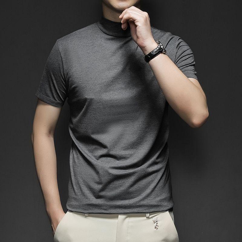 สีเทาเข้ม (คอเต่าครึ่งแขนสั้น)