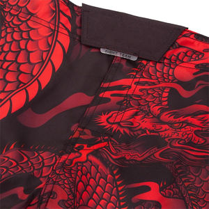 Short de combat MMA rouge pour homme en toile polyester respirante à séchage rapide Style High Street Motif solide Personnalisable Écologique - Product Image 5