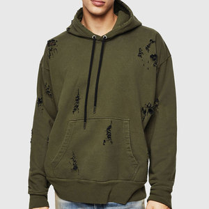 Custom Pullover Distressed Hoodies Premium Quality New Design 100% Cotton Hoodies For Distress - Product Image 1