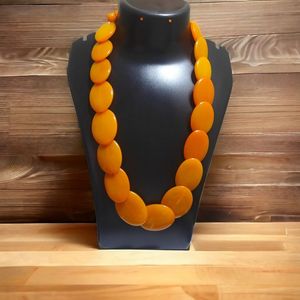 Collar de Ángel de Resina Hecho a Mano con Cuentas Gruesas, Joyería Coleccionable de Arte de Moda - Product Image 5