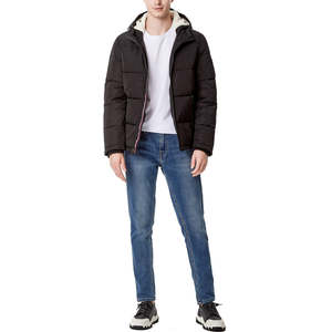 Chaquetas de Plumón de Color Sólido de Alta Calidad 2025, Chaquetas Personalizadas para Hombre de Talla Grande, Chaquetas de Burbuja con Cremallera Completa para Uso en Invierno - Product Image 4