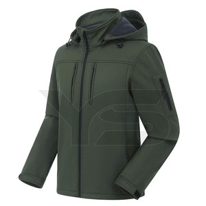 Best Price Men's Softshell <b>Jacket</b> for Winter New Design Stand Collar Hood Zipper Closure Breathable Quick Dry Made Pakistan - Product Image 1