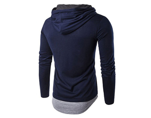 Automne hommes à capuche Simple gris pull 100% Polyester et coton mélange Sublimation épais sweats à capuche prix de gros - Product Image 4