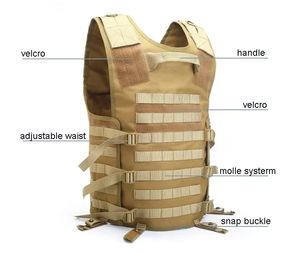 เสื้อกั๊กฝึกอบรมยุทธวิธีแบบยูนิเซ็กซ์ ปลดเร็ว ปรับได้ คอวี สไตล์ลำลอง กันน้ำ - Product Image 4