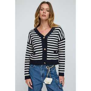 Striped <b>Knit</b> <b>Cardigan</b> - Product Image 1