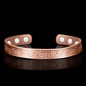 Hot Sale Copper <b>Bracelet</b> <b>Arthritis</b> Pain Relief Twisted Health Healing Copper Magnetic Therapy Cuff Bangle - Product Image 3
